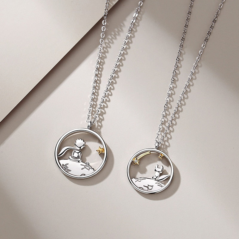 Fashion Couple S925 Silver Plated Prince Little Fox Pendant Personalized Necklace - MERGE.DAY.1.FREESTYLE