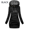 Autumn and Winter Women Dresses Long Sleeve Hoodie Dress for Women Pullover Hooded Dresses - MERGE.DAY.1.FREESTYLE