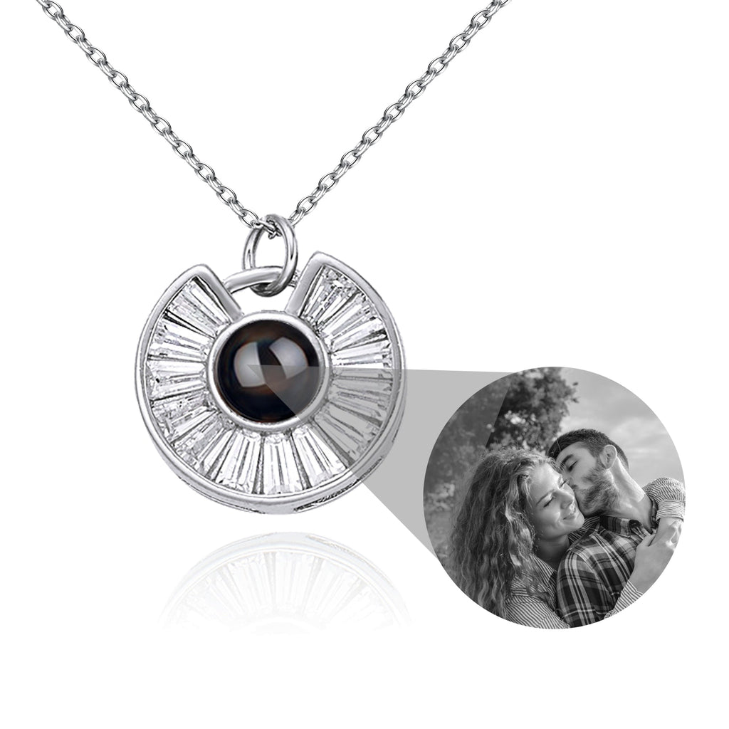 Custom Photo Necklace Flower Necklace Valentine's Day Romantic Gift - MERGE.DAY.1.FREESTYLE