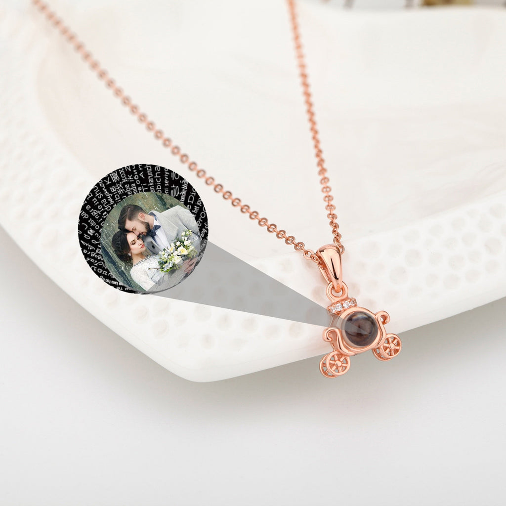 Customized 925 Silver photo Projection Necklace Couple Memory Gifts - MERGE.DAY.1.FREESTYLE