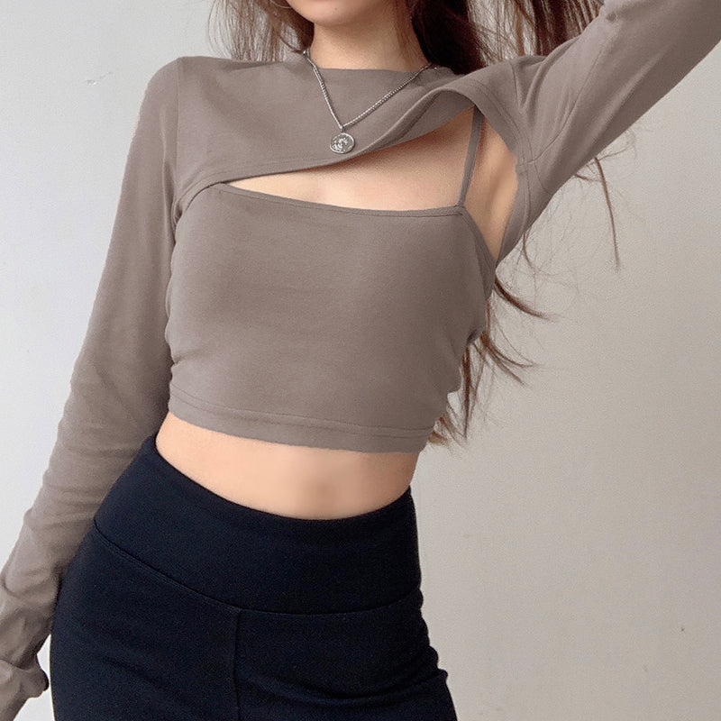 Sexy Hollow Knit Top Sweater Women Party Navel Slim Ribbed Summer Lady Shirts - MERGE.DAY.1.FREESTYLE