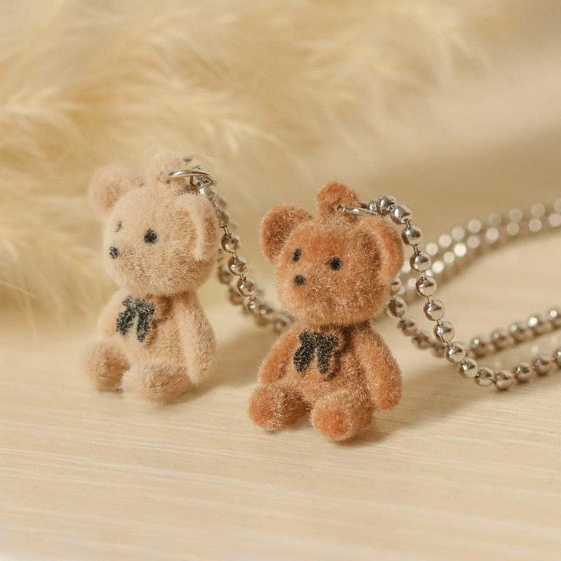Cute Plush Bear Pendant Necklace Collar Jewelry - MERGE.DAY.1.FREESTYLE
