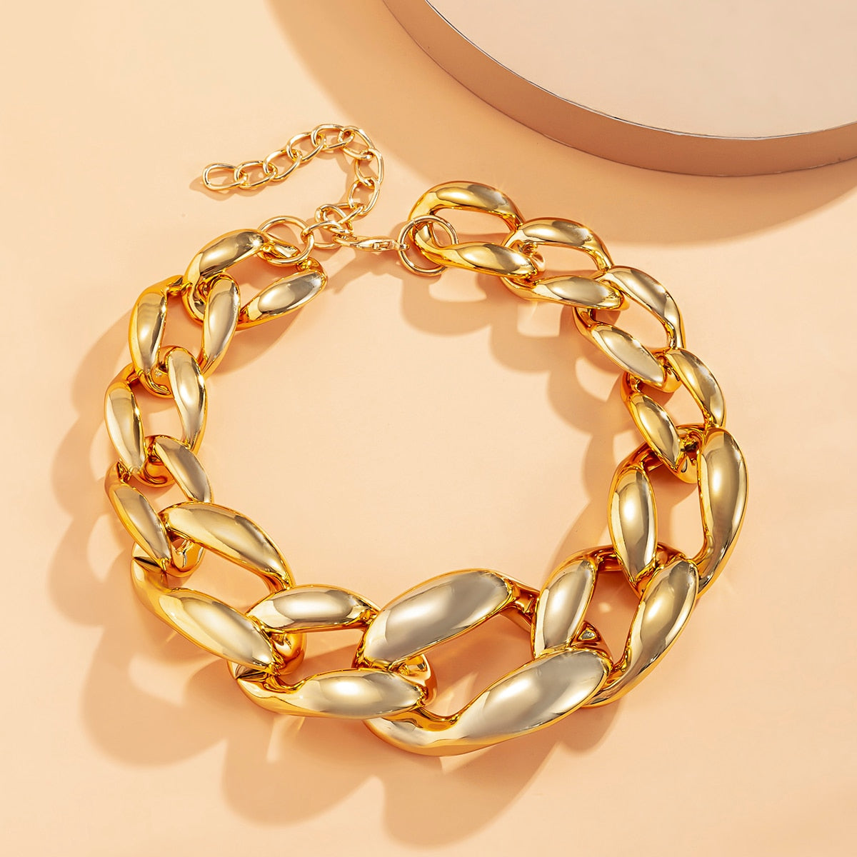 CCB Material Exaggerated Big Choker Necklace Collar for Women Hiphop Chunky Chain Necklace - MERGE.DAY.1.FREESTYLE
