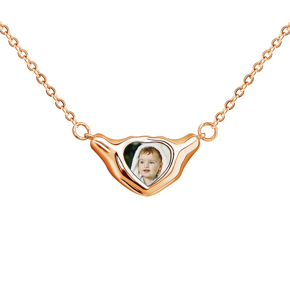 Heart Shaped Pendant Copper Personalized Colorful Baby Children's Photo Necklaces - MERGE.DAY.1.FREESTYLE