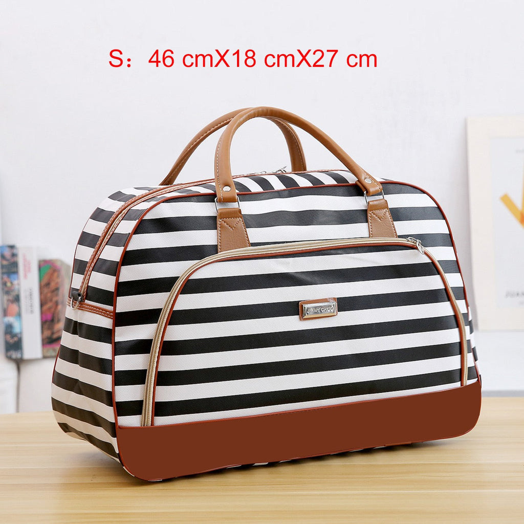 Women Travel Bags PU Leather Large Capacity Waterproof Print Luggage Duffle Bag - MERGE.DAY.1.FREESTYLE