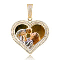 Custom Photo Pendant Heart-shaped Medal Necklace Iced Cubic Zirconia Pendant Hip Hop Jewelry - MERGE.DAY.1.FREESTYLE