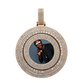 Big Size Custom Photo Rotating Pendant Necklace Full Iced Out Cubic Zirconia Hip Hop Jewelry - MERGE.DAY.1.FREESTYLE