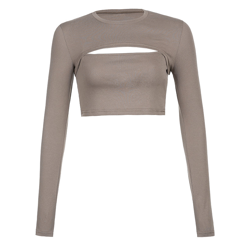 Sexy Hollow Knit Top Sweater Women Party Navel Slim Ribbed Summer Lady Shirts - MERGE.DAY.1.FREESTYLE