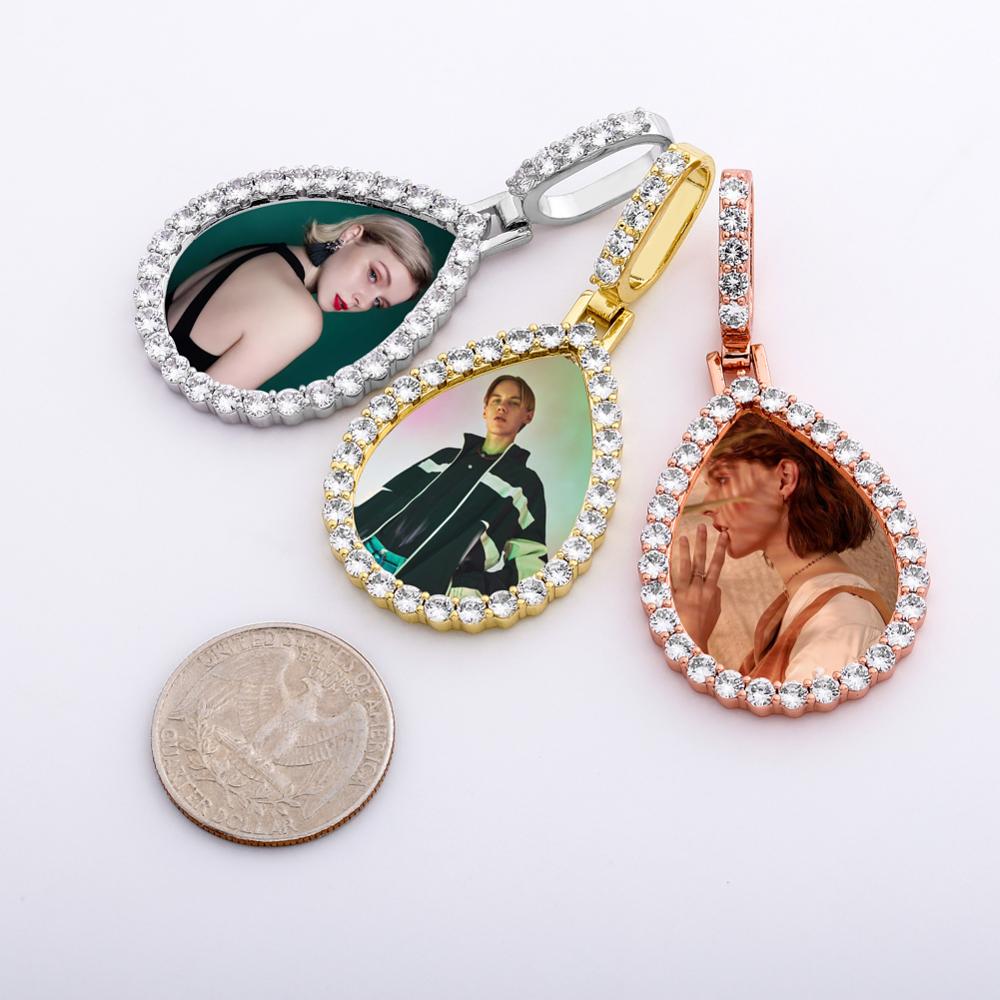 Custom Photo Pendant Drop-shaped Medal Pendant Necklace Hip Hop Jewelry - MERGE.DAY.1.FREESTYLE