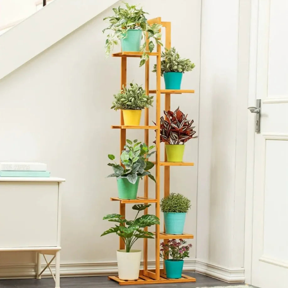 Multi Layer Plant Pots Stand Bamboo Flower Display Rack Home Storage Shelf