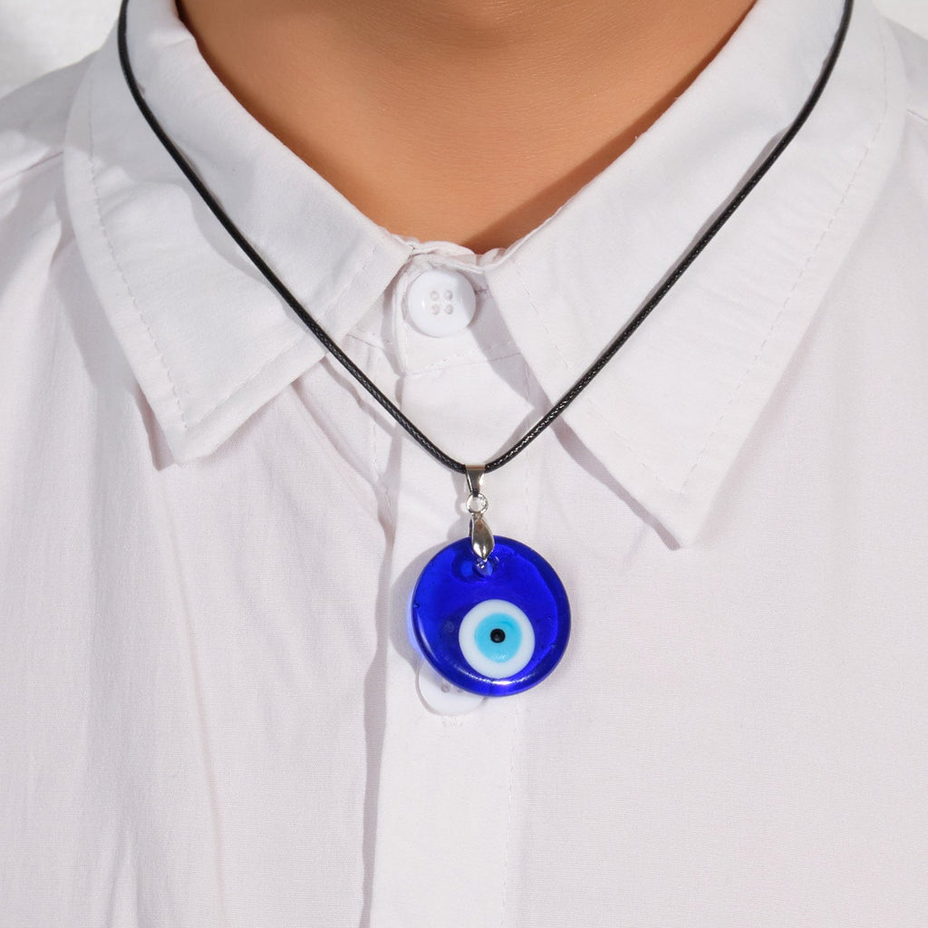 Turkish Evil Eye Pendant Choker Necklace Lucky Blue Evil Eyes Clavicle Chain Necklace - MERGE.DAY.1.FREESTYLE