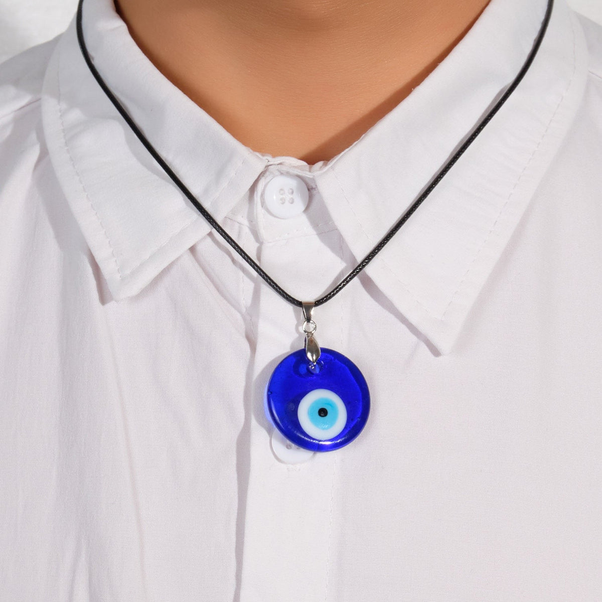 Turkish Evil Eye Pendant Choker Necklace Lucky Blue Evil Eyes Clavicle Chain Necklace - MERGE.DAY.1.FREESTYLE