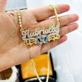 Custom mexican gold name necklace 3d nameplate necklace Birthstone - MERGE.DAY.1.FREESTYLE