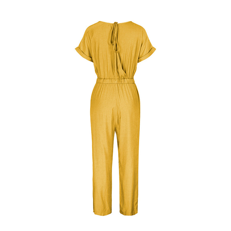 2022 Streetwear Women Jumpsuits Long O-Neck Polyester One Piece Outfi Summer Clothes - MERGE.DAY.1.FREESTYLE