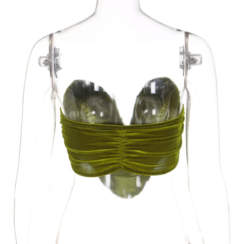 Sleeveless Slash Neck Draped Crop Top Solid Elegant Shirt - MERGE.DAY.1.FREESTYLE
