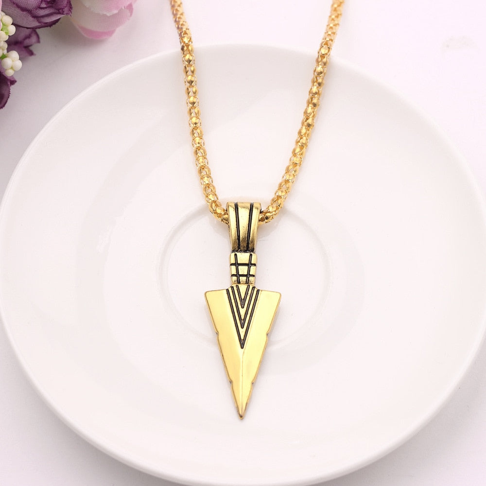Arrow Head Pendant Long Chain Necklaces mens necklaces Collier Femme ArrowHead - MERGE.DAY.1.FREESTYLE