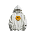 Zipper Pocket Smile Face Patchwork Fleece Hoodies Sweatshirts Streetwear - MERGE.DAY.1.FREESTYLE