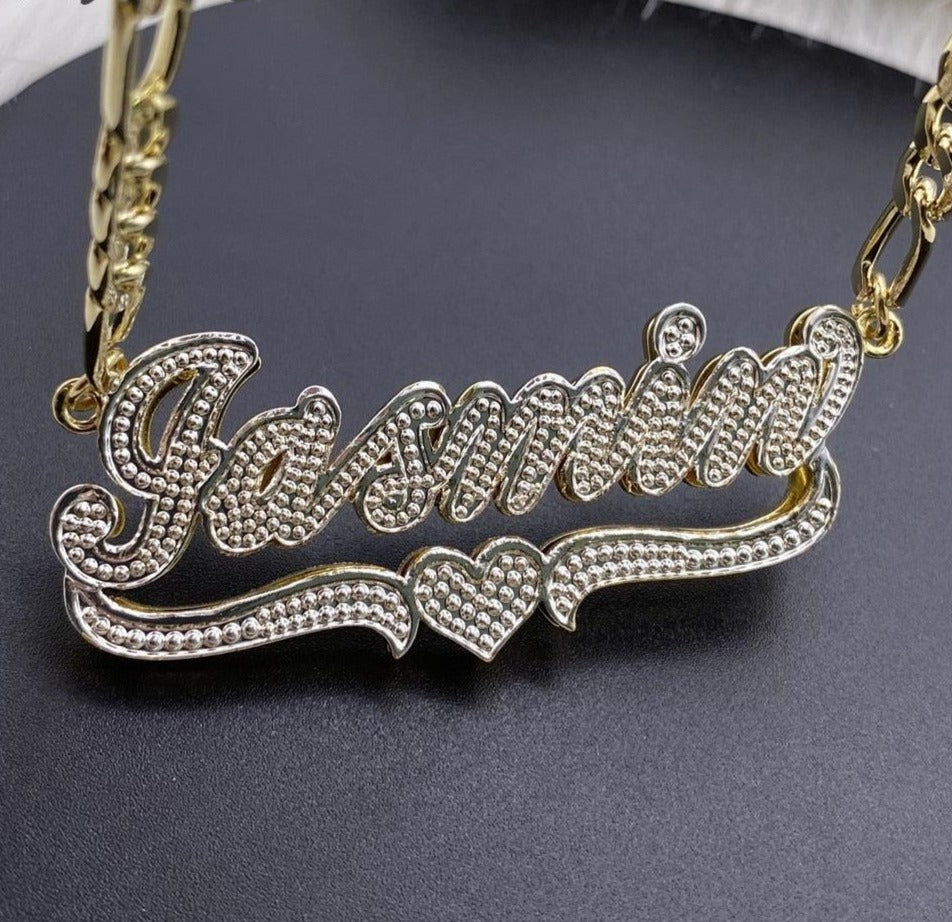 Custom Nameplate Necklace 3D Pendant Necklace Personalized Custom Name Jewelry - MERGE.DAY.1.FREESTYLE
