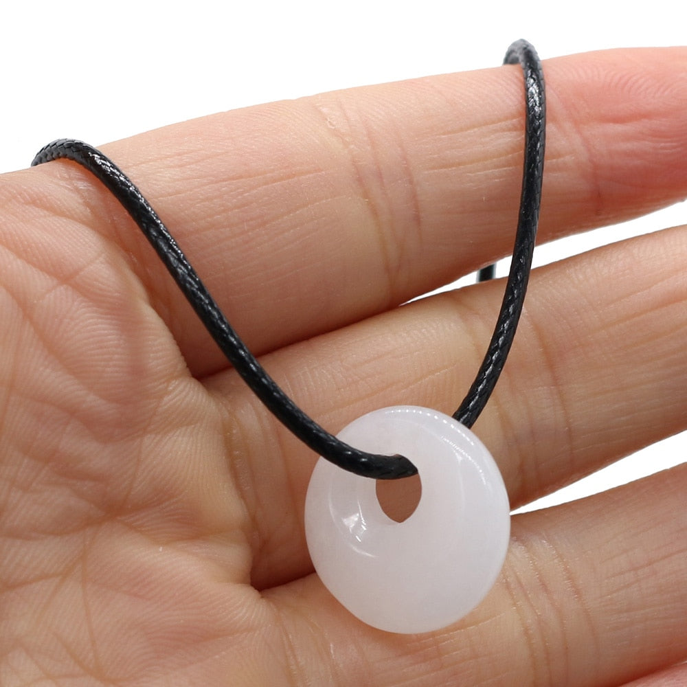 Natural Malachites Rose Quartzs Pendant Necklace Simple Stylish Pendant Necklace - MERGE.DAY.1.FREESTYLE