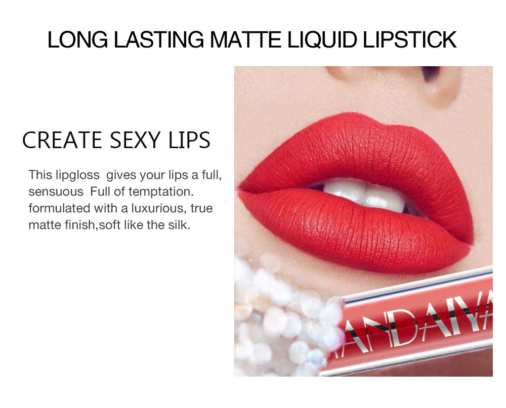 12 Colors Sexy Liquid Lipstick Matte Waterproof Lipgloss Nude Makeup Cosmetic - MERGE.DAY.1.FREESTYLE