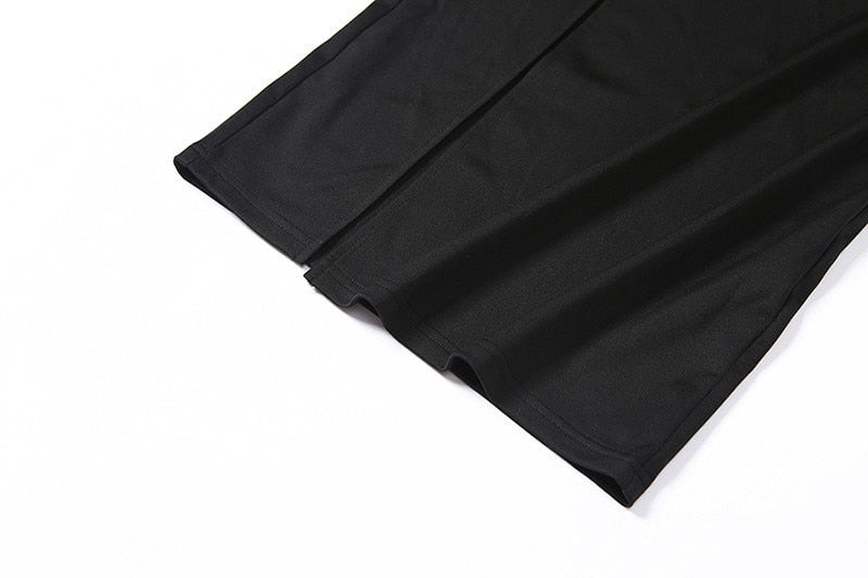Backless Strap Split Dress Women Elastic Long Dresses Sleeveless Camisole Dress - MERGE.DAY.1.FREESTYLE