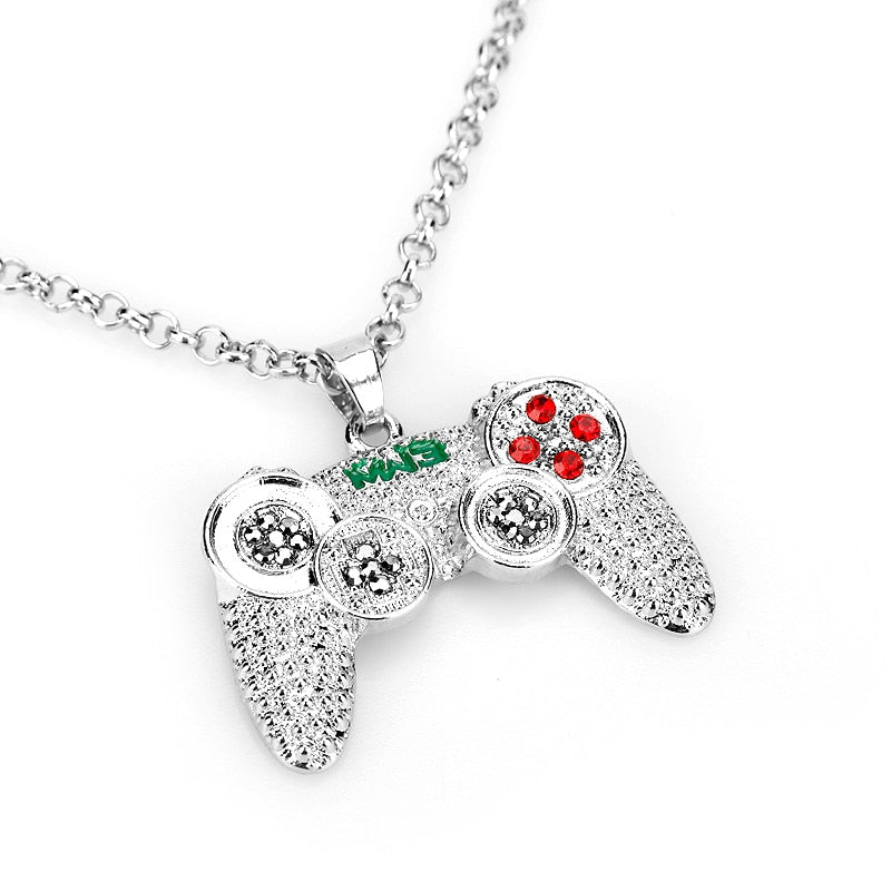 Rhinestones Handle Necklaces gamepad Necklaces for Women Men Game Controller Pendant - MERGE.DAY.1.FREESTYLE