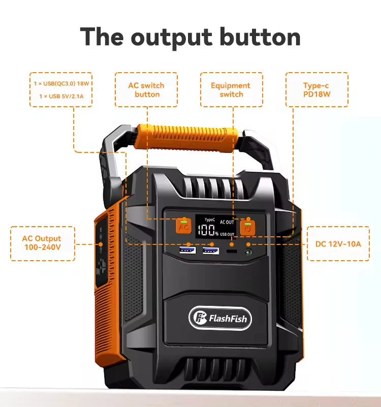 Factory Price New Design Solar Energy Systems 48000mAh Portable Rechargeable Power Station With LED for Camping - MERGE.DAY.1.FREESTYLE