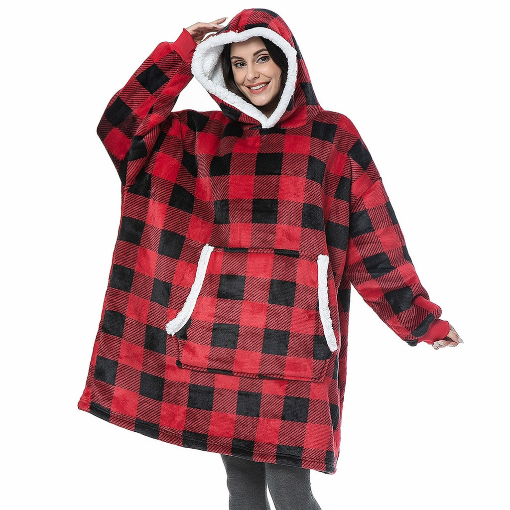 Oversized Hoodie Sweatshirt Women Tie Dye Hoodies Fleece Giant Wearable Blanket - MERGE.DAY.1.FREESTYLE