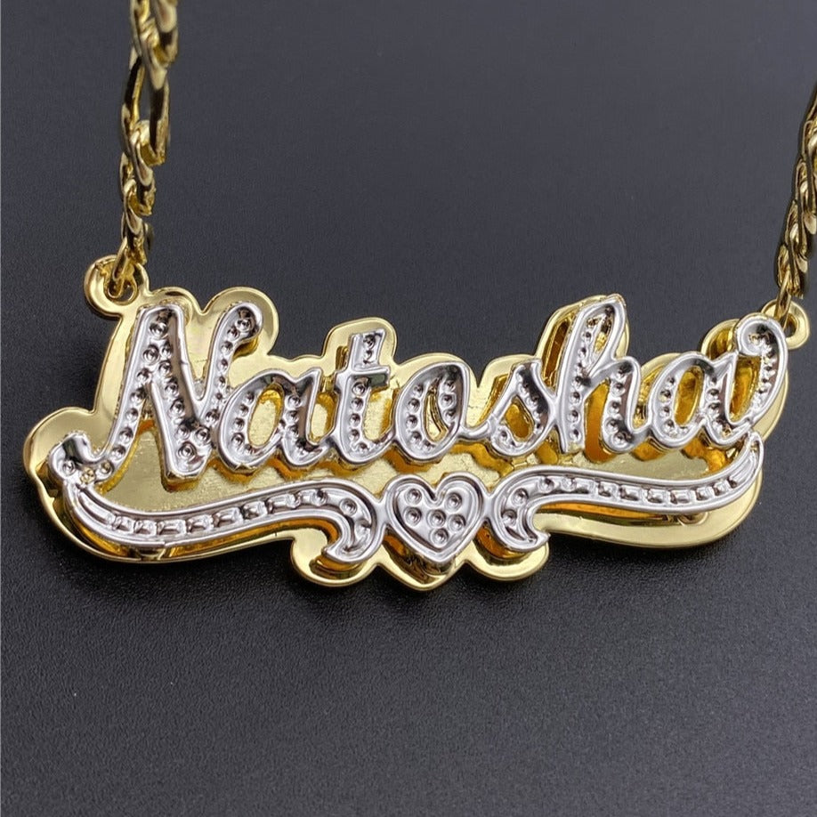 Custom Nameplate Necklace 3D Pendant Necklace Personalized Custom Name Jewelry - MERGE.DAY.1.FREESTYLE