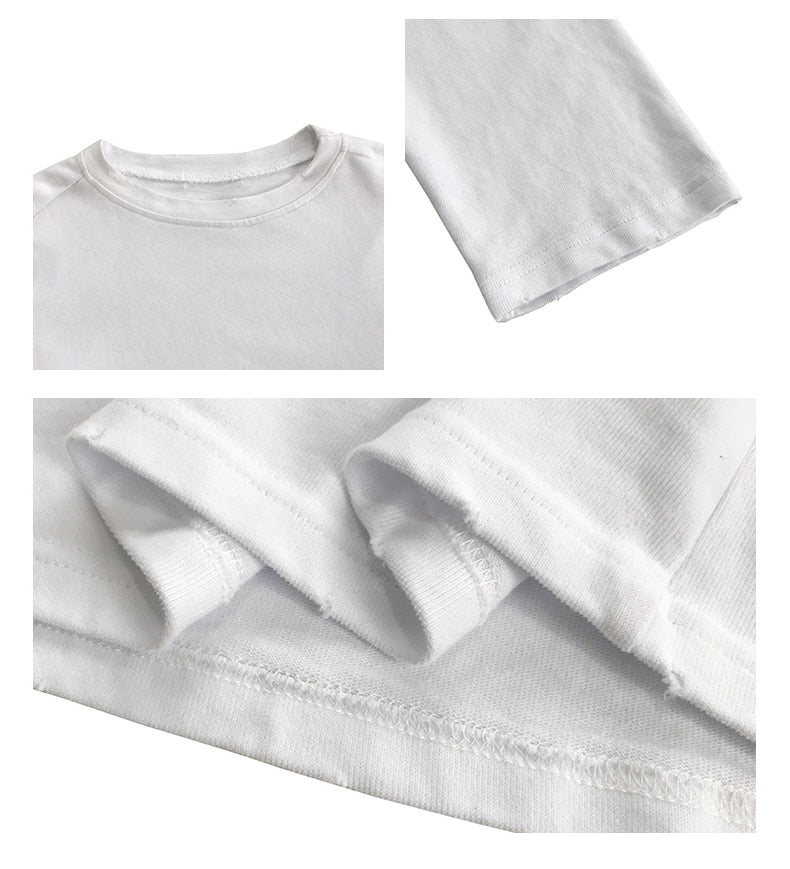 spring autumn Solid long Sleeve oversized tshirt harajuku long T Shirt Women kawaii T-shirts - MERGE.DAY.1.FREESTYLE