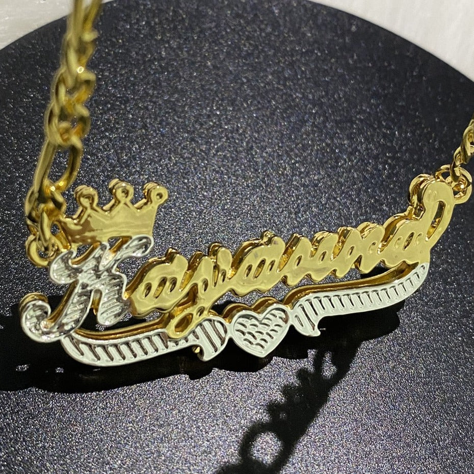 Custom Nameplate Necklace 3D Pendant Necklace Personalized Custom Name Jewelry - MERGE.DAY.1.FREESTYLE
