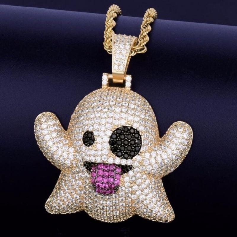 Hip Hop Fierce Shark Inlaid Zircon Pendant Charm Trend Necklace - MERGE.DAY.1.FREESTYLE