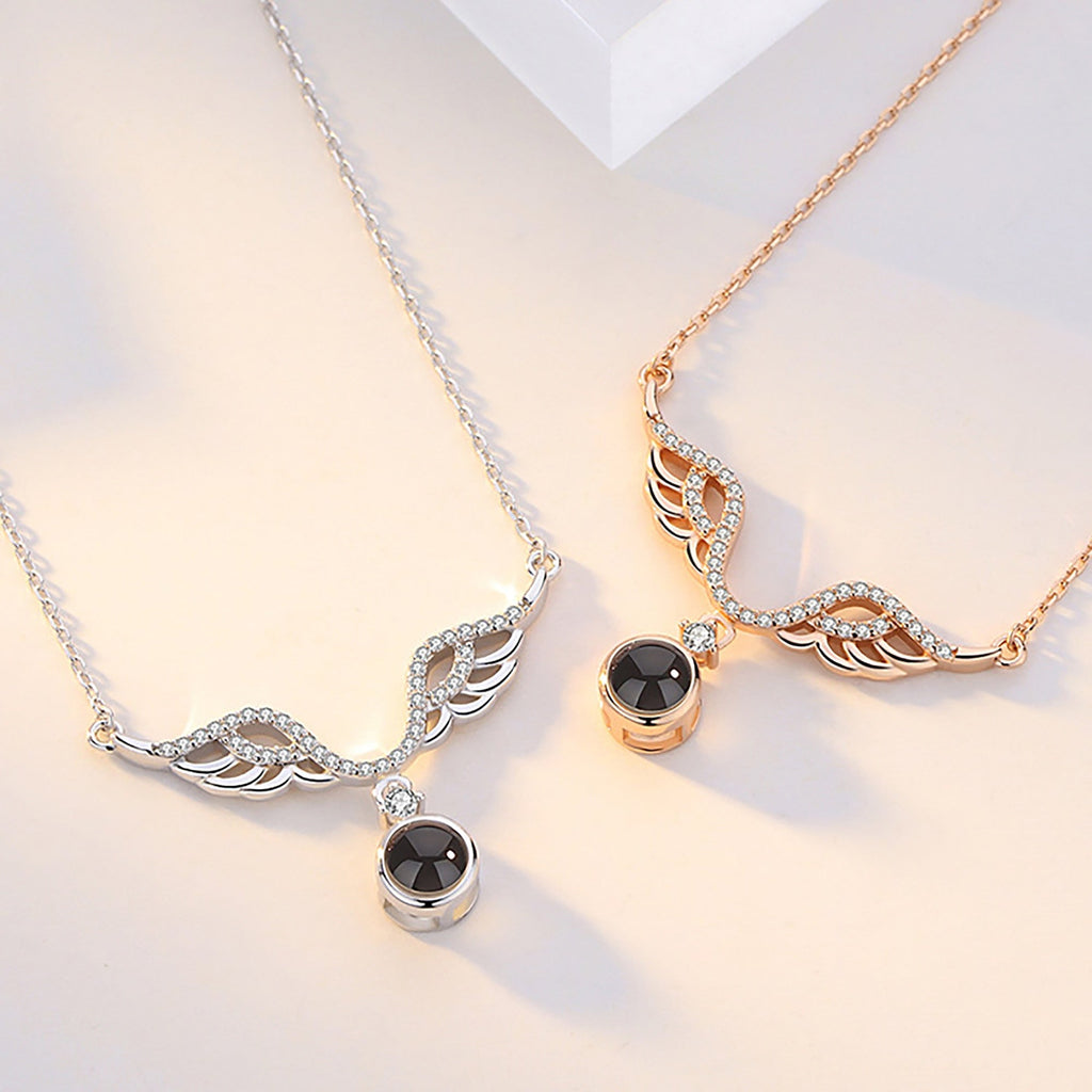 Customized 925 Silver photo Projection Necklace Couple Memory Gifts - MERGE.DAY.1.FREESTYLE