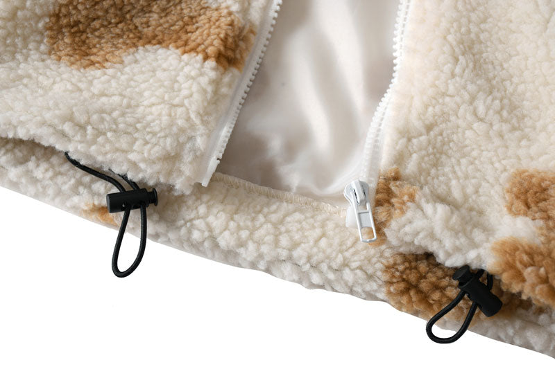 Hip Hop Men Women Fashion Bear Print Full Zip Hooded Coat Tops Outwear - MERGE.DAY.1.FREESTYLE