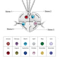 BFF Heart Shaped Friendship Birthstone Necklace with for 4 Friends - MERGE.DAY.1.FREESTYLE