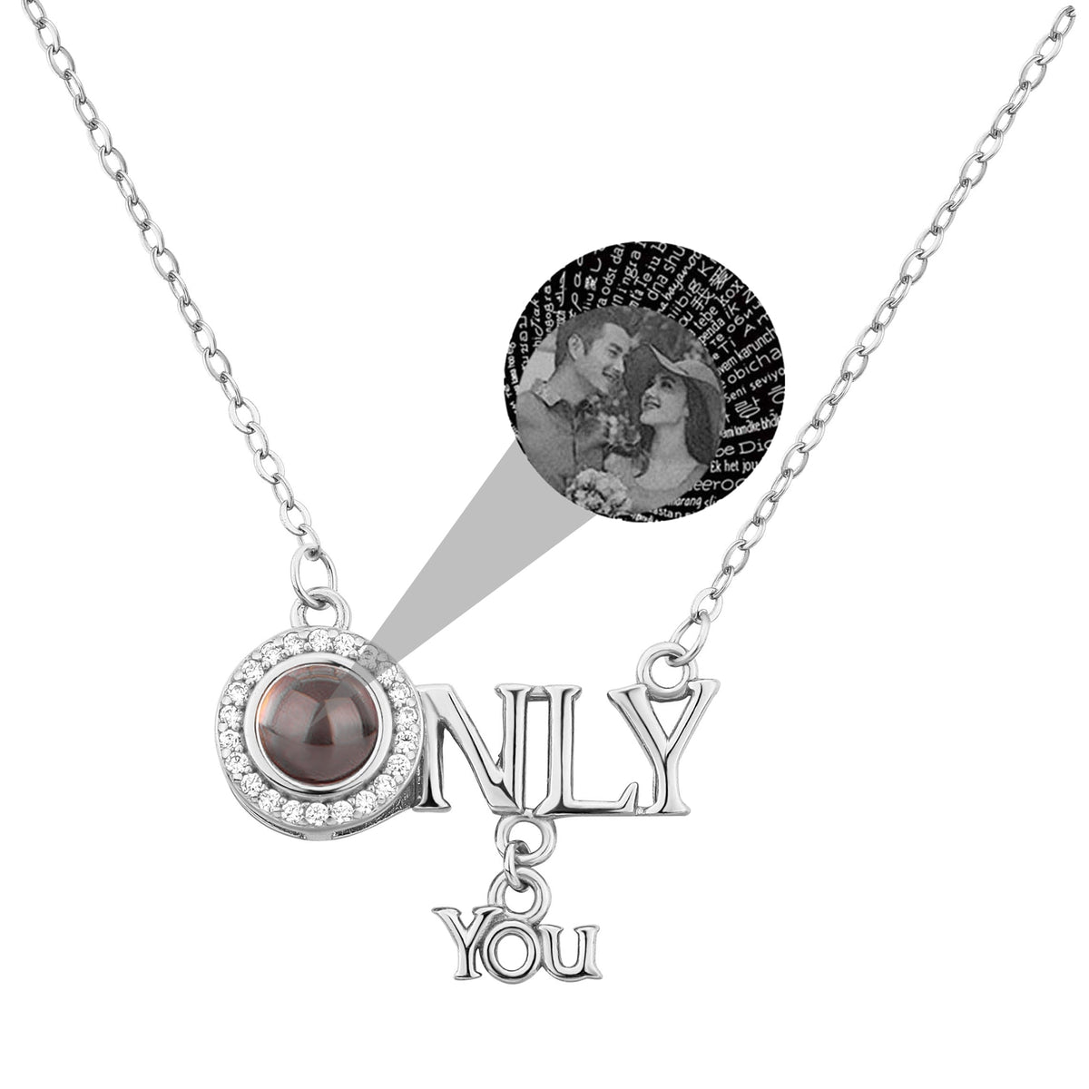 Customized 925 Silver photo Projection Necklace Couple Memory Gifts - MERGE.DAY.1.FREESTYLE