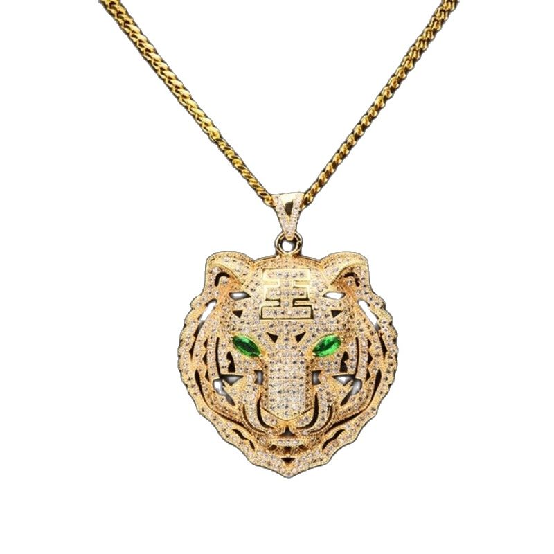 Hip Hop Fierce Shark Inlaid Zircon Pendant Charm Trend Necklace - MERGE.DAY.1.FREESTYLE