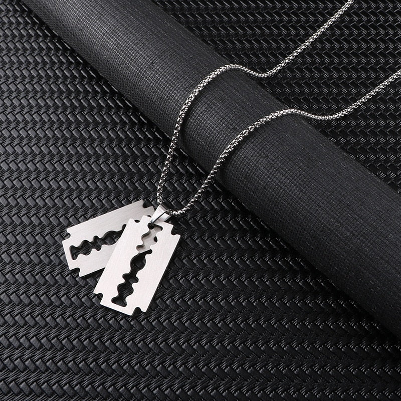 Hip Hop Blade Pendant Necklaces Razor Necklace - MERGE.DAY.1.FREESTYLE