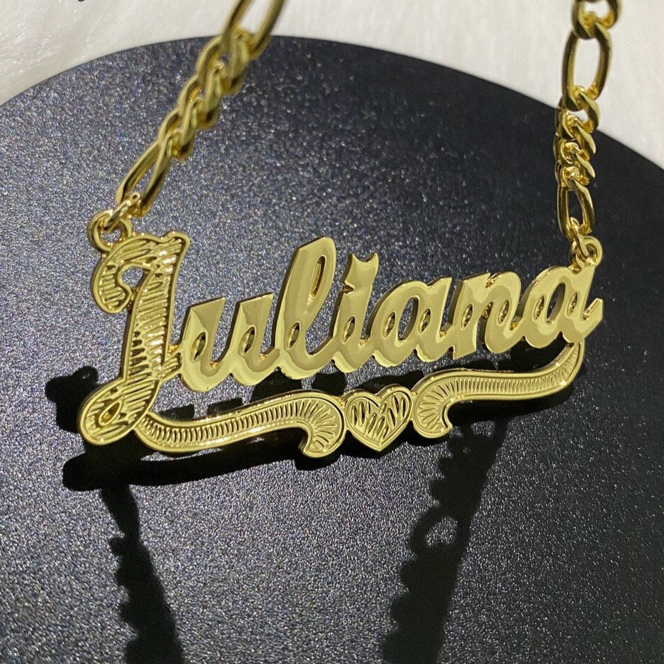 Custom Nameplate Necklace 3D Pendant Necklace Personalized Custom Name Jewelry - MERGE.DAY.1.FREESTYLE