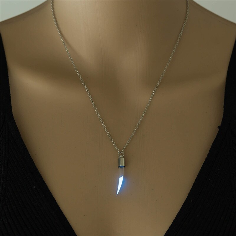 Chili Clavicle Chain Luminous Stone Metal Tooth Pendant Men and Women Personality Gift - MERGE.DAY.1.FREESTYLE