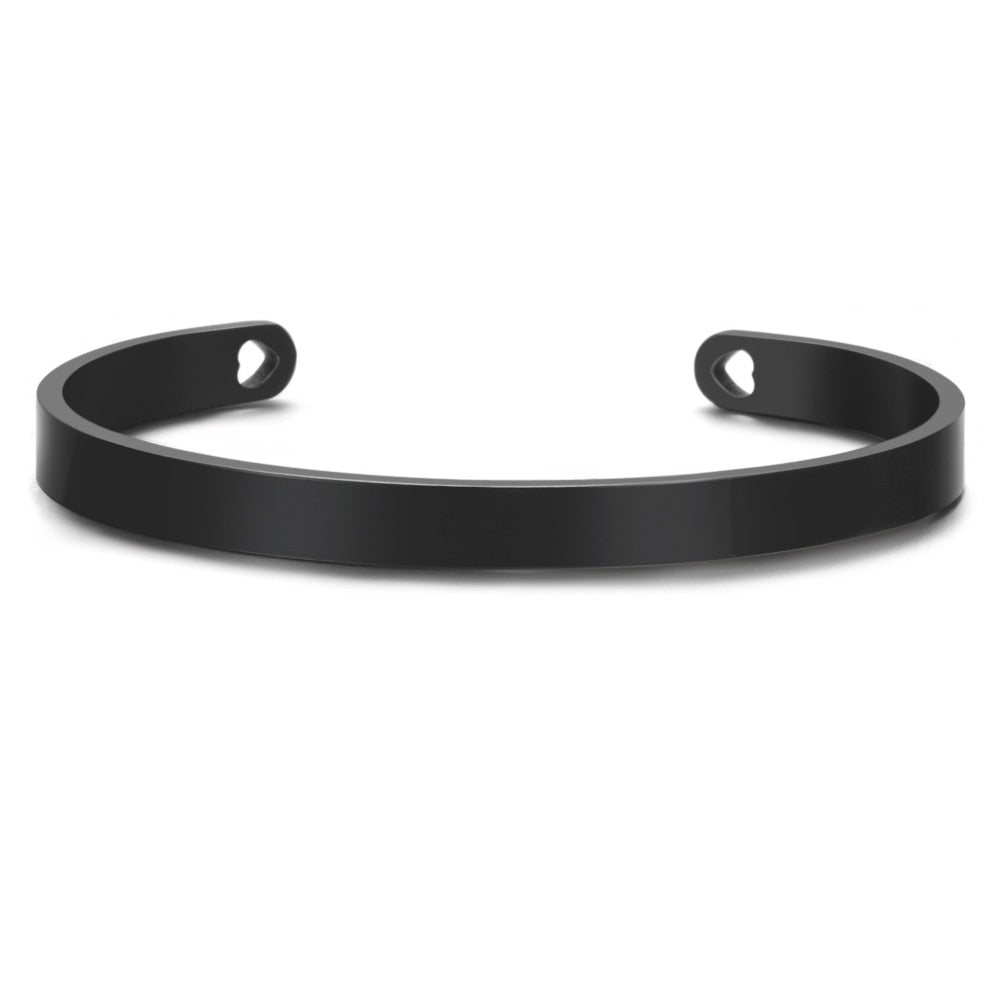 Custom Necklace Bar Engraved Name Text Bangle Cuff Jewelry - MERGE.DAY.1.FREESTYLE