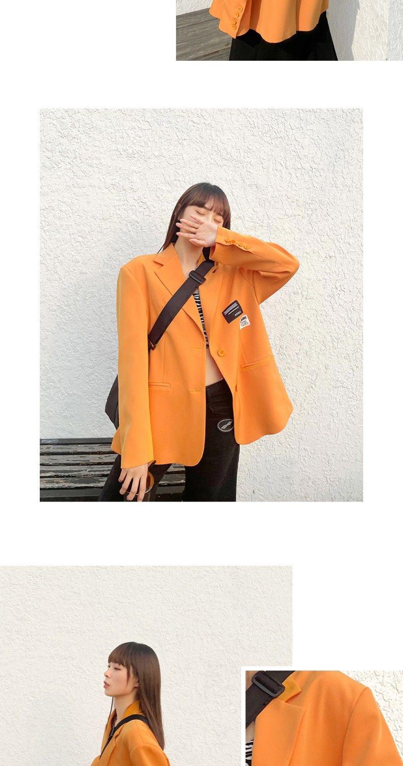 Oversize Blazer Women Autumn Loose Wide Shoulder Suit Coats Casual Label Blazers Female - MERGE.DAY.1.FREESTYLE