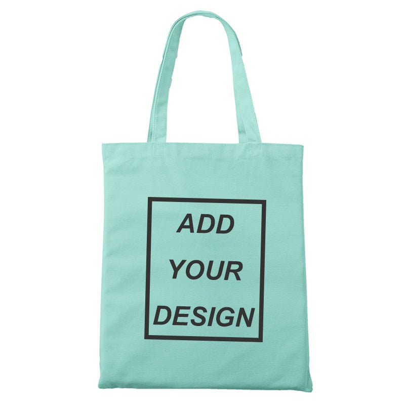Custom Tote Bag Shopping Add Your Text Print Original Design Zipper Unisex Fashion Travel Canvas Bags - MERGE.DAY.1.FREESTYLE