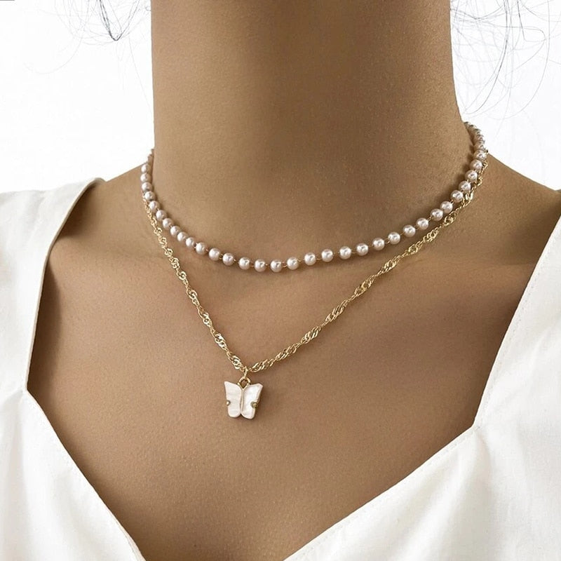 Trend Jewelry Wedding Big Pearl Necklace For Women Fashion White Imitation Pearl Choker - MERGE.DAY.1.FREESTYLE