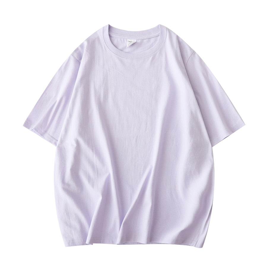 Women New Solid T shirts Female 100% Cotton Tees Lady Short Sleeve T-shirt Tops - MERGE.DAY.1.FREESTYLE