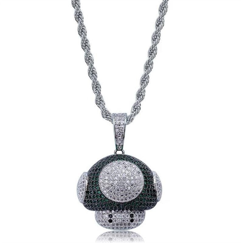 Hip Hop Fierce Shark Inlaid Zircon Pendant Charm Trend Necklace - MERGE.DAY.1.FREESTYLE