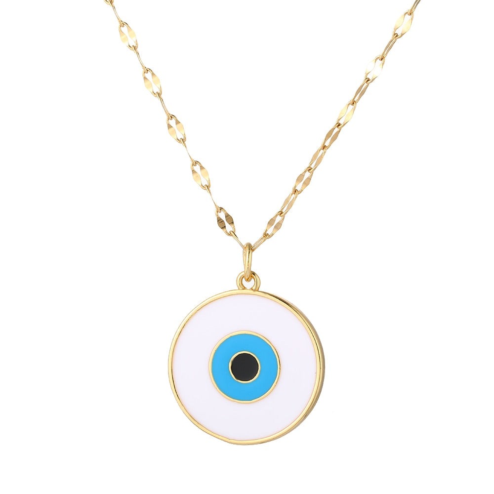 Boho Evil Bllue Eye Necklace for Women Men Snake All-seeing Eye Collar Necklace - MERGE.DAY.1.FREESTYLE