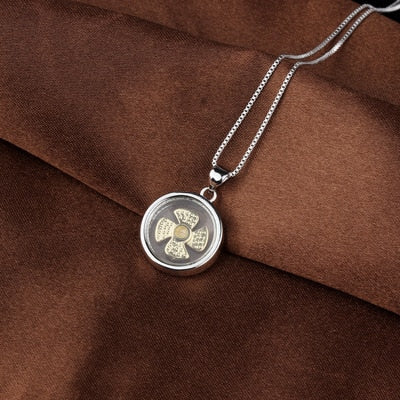 Rotatable Windmill Pendant Necklace AAA Cubic Zirconia Pave Gold Silver Color Crystal Necklace Jewelry - MERGE.DAY.1.FREESTYLE