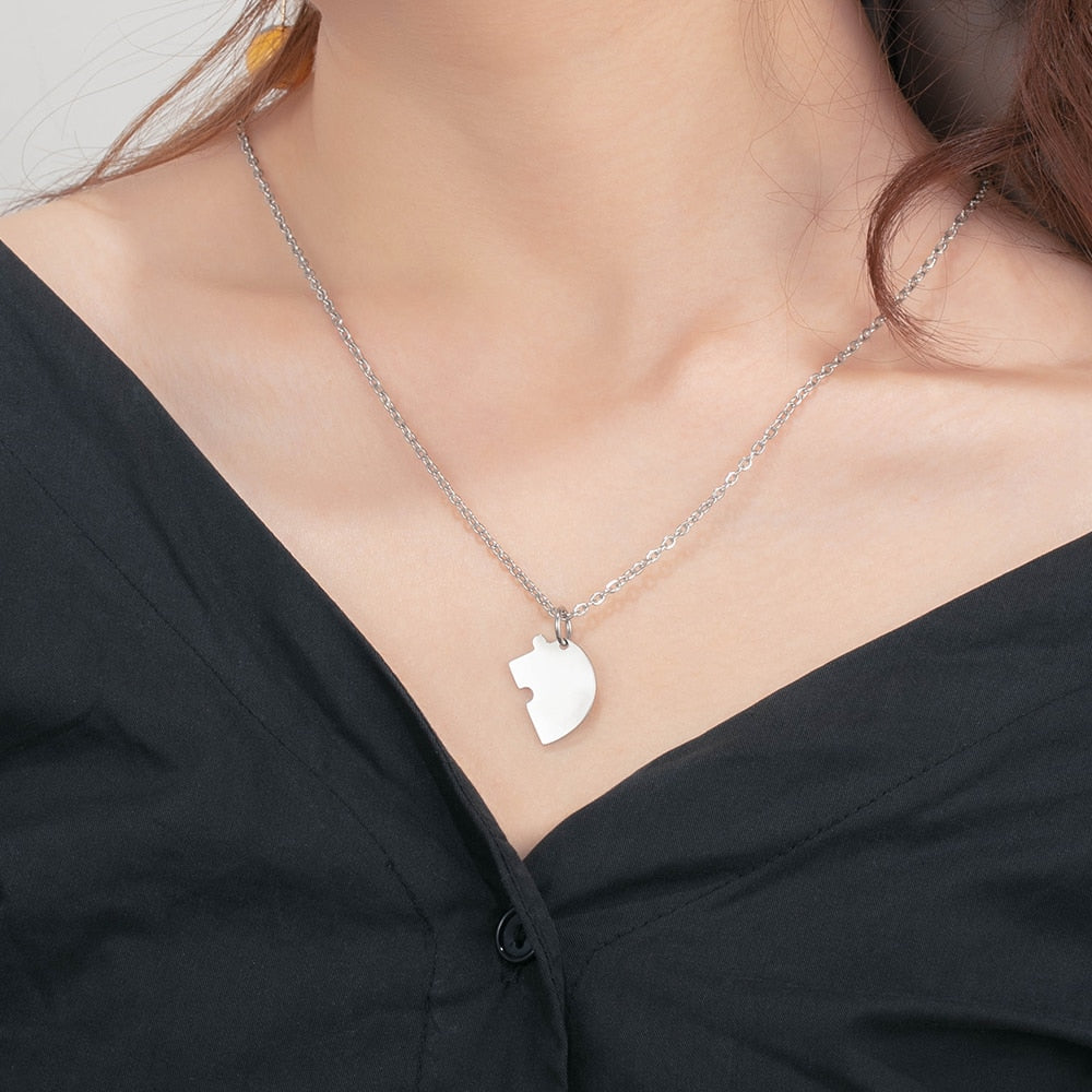 BFF Heart Shaped Friendship Birthstone Necklace with for 4 Friends - MERGE.DAY.1.FREESTYLE
