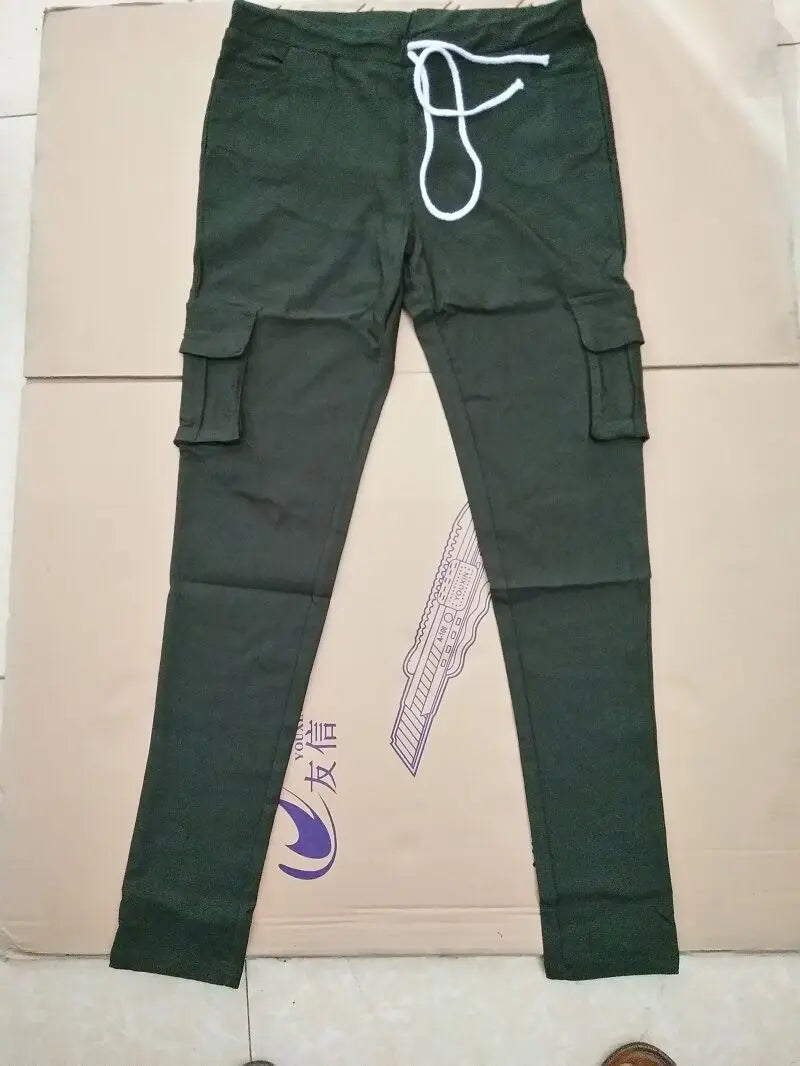 Elegant Elastic Women Pants Oversize Drawstring Long Pencil Pants - MERGE.DAY.1.FREESTYLE